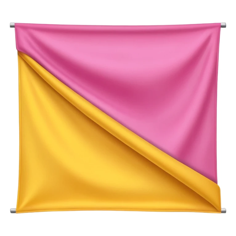 Pink, yellow, and white horizontal banner sticker
