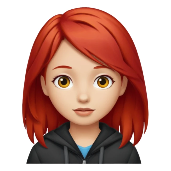 girl red hair sticker