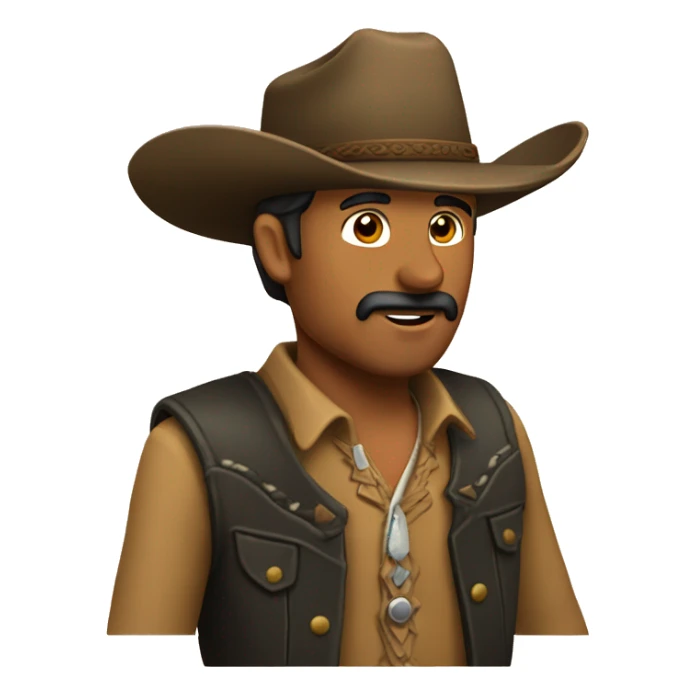 Vaquero escuchando una conversación  sticker