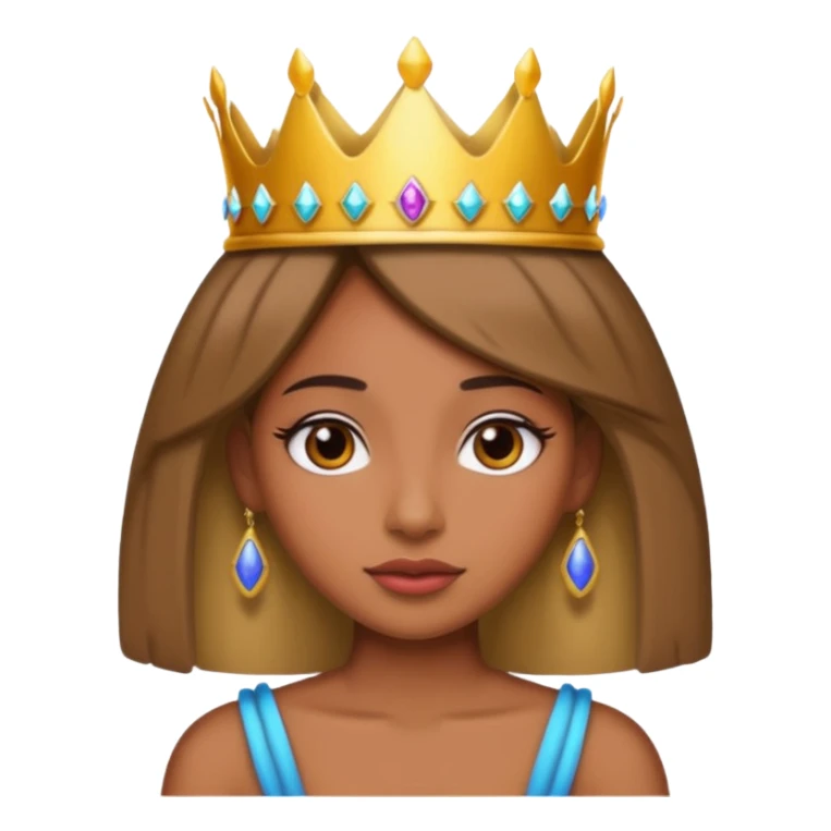 Chica piel morena con corona 👸🏽 sticker