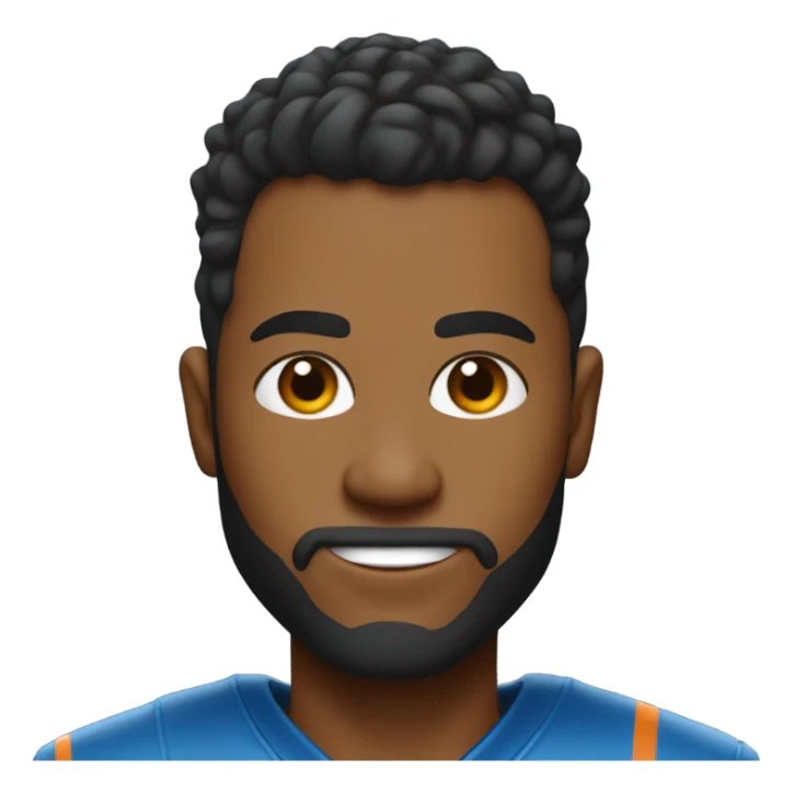 faça um emoji com a camisa do thunder okc, a nova q é preta com retalhos em azul e laranja sticker