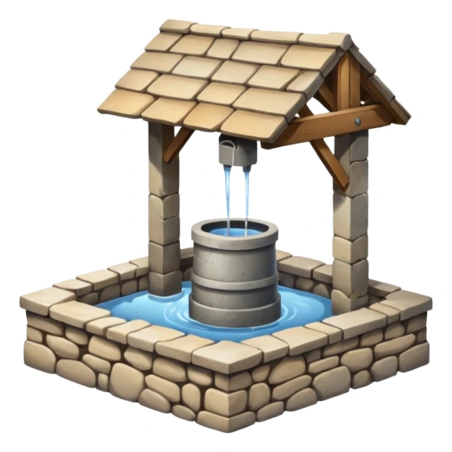 a water well - simple, no roof sticker