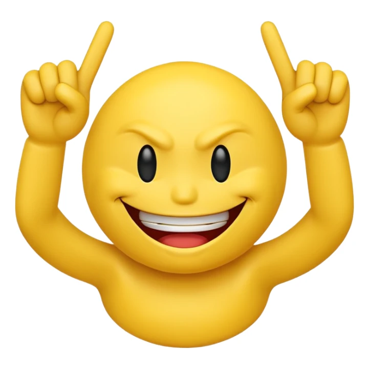 Smiley face with a attitude face and flipping his middle fingers of both hands and both feets sticker