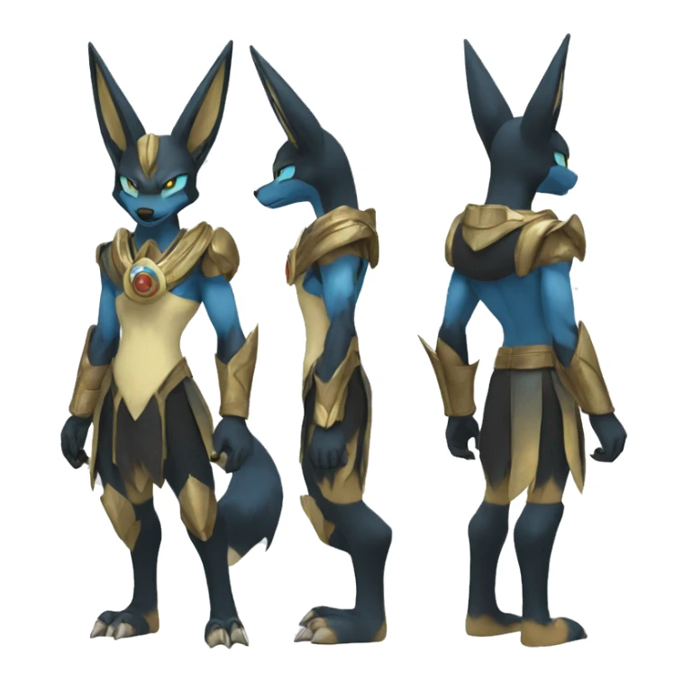 Lucario-Anubis-Zeraora full body sticker