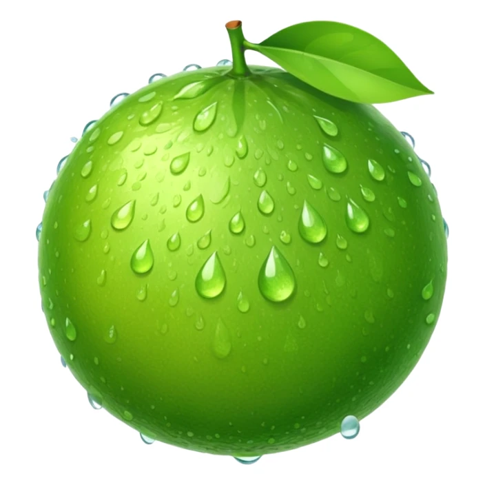 Lime with drops of water sticker