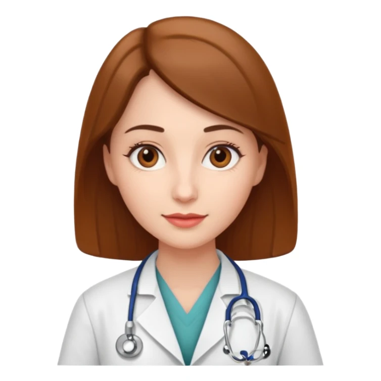 doctor woman,brow eyes, cardiologist, classic image sticker
