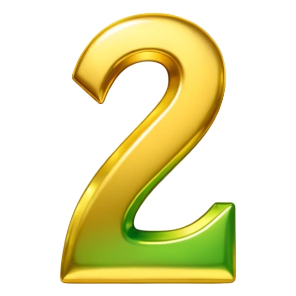 number 7 in golden and green shadows sticker