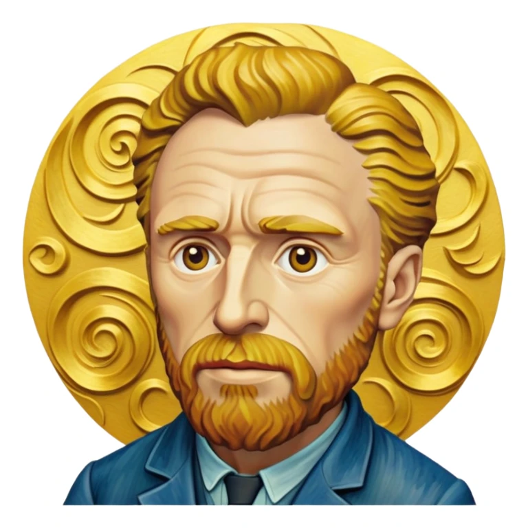 cinematic-realistic-vincent-van-gogh-pop-culture-emoji,-featuring-an-expressive-portrayal-inspired-by-the-legendary-painter-rendered-with-dynamic,-swirling-textures-and-artistic-lighting. sticker