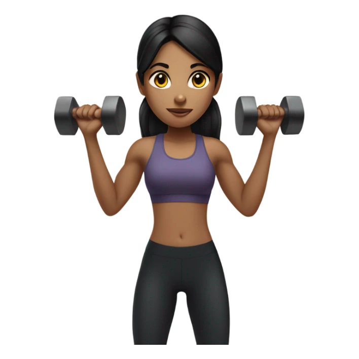 Girl with black hair doing solidcore sticker
