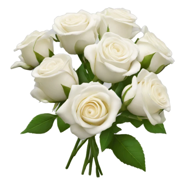 Bouquet of white spray roses sticker