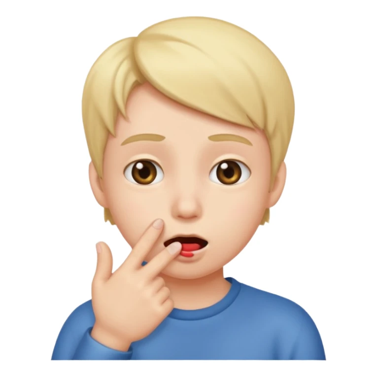 Shy with a finger in the mouth in a teasing way sticker