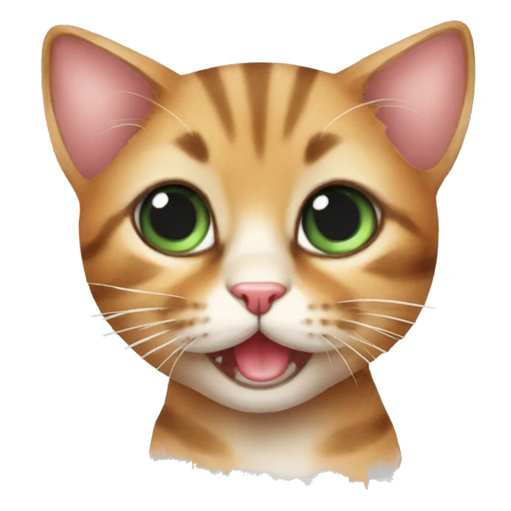 Um lindo gato cute com cores em aquarela  sticker