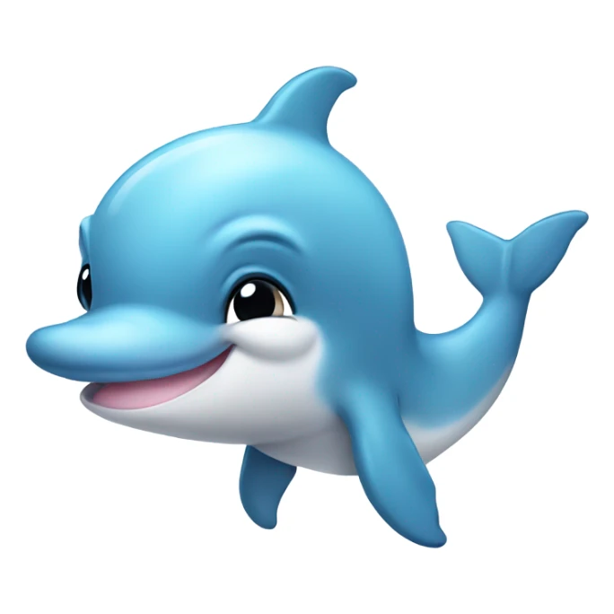 baby blue baby dolphin  sticker