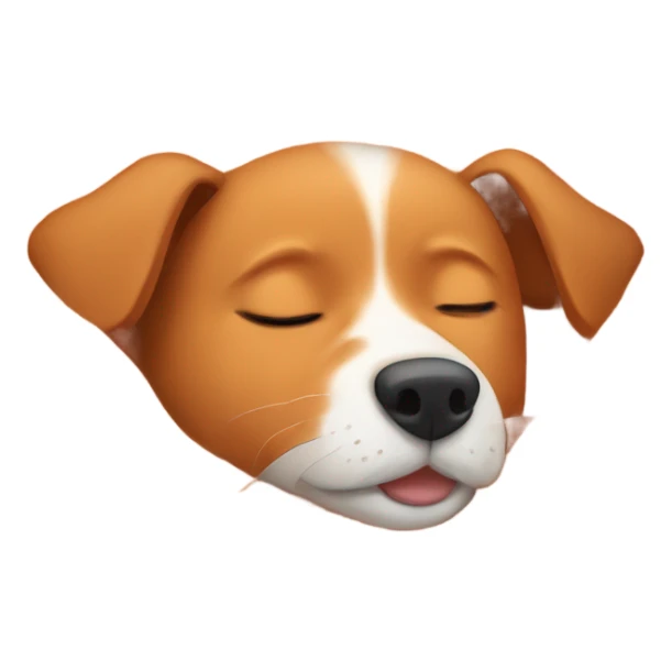 Ginger dog sleeping in a cozy blanket  sticker
