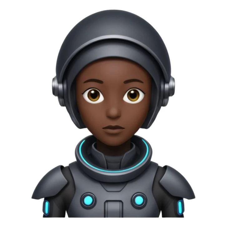 black aliens look alike humans but very tech sticker