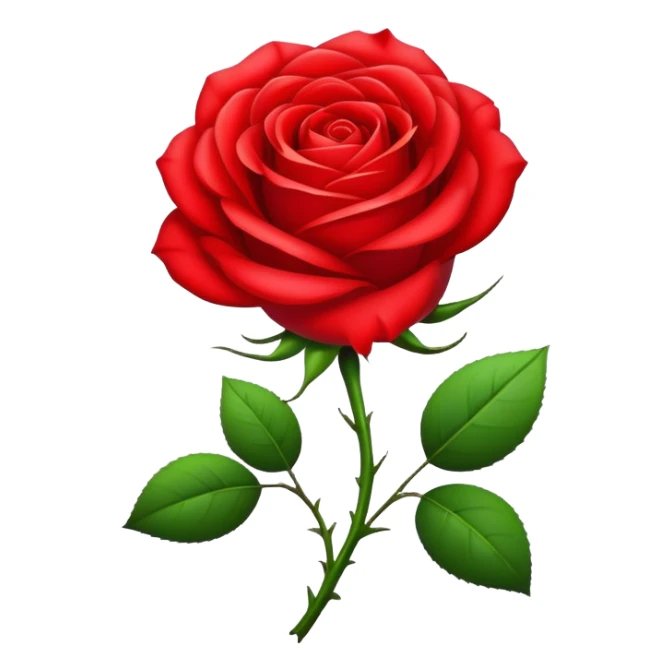 Realistic rose of dark red color  sticker
