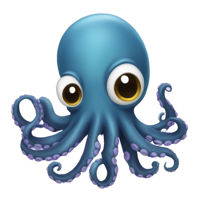 small friendly octopus, ver round with bg eyes and not to many details sticker