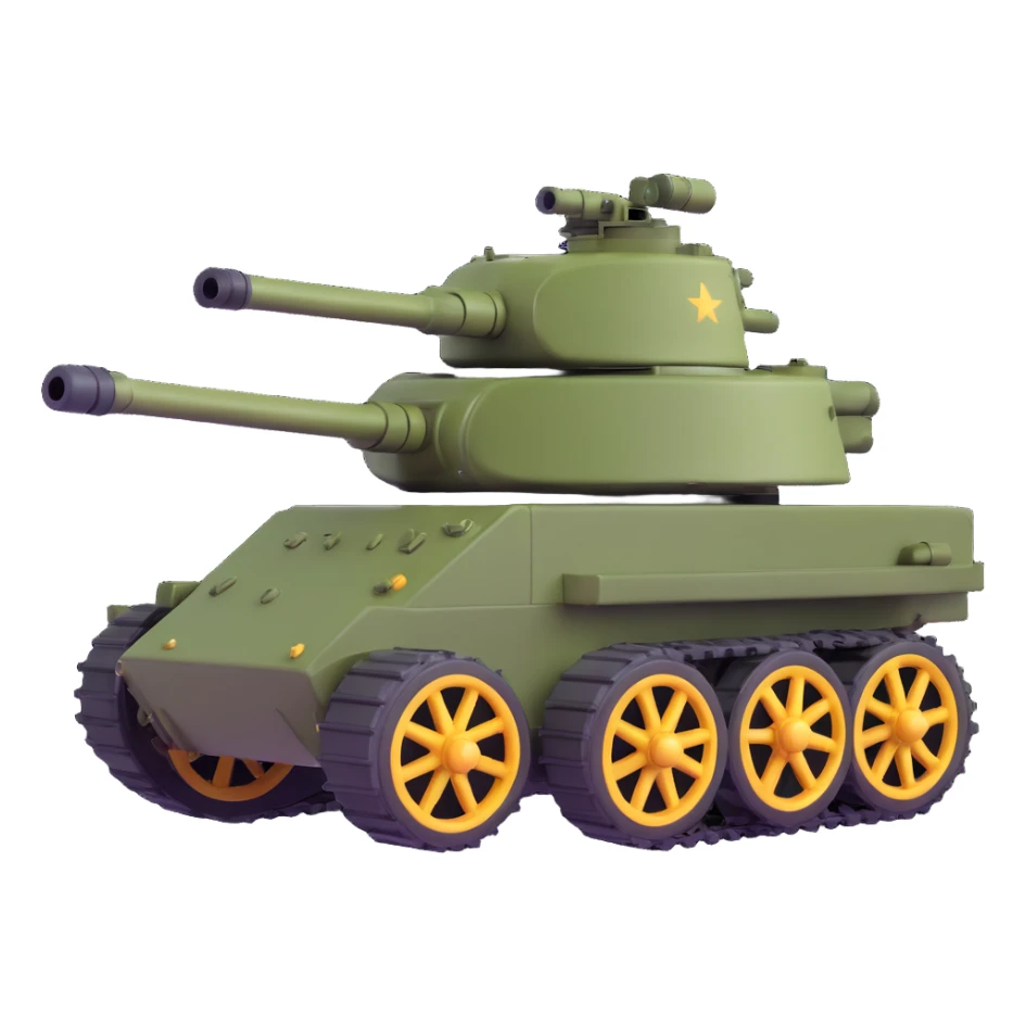 tank with a gatling gun mounted sticker