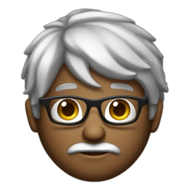 homem, desenvolvedor de softaware cabelo preto, barba preta, com oculos sticker