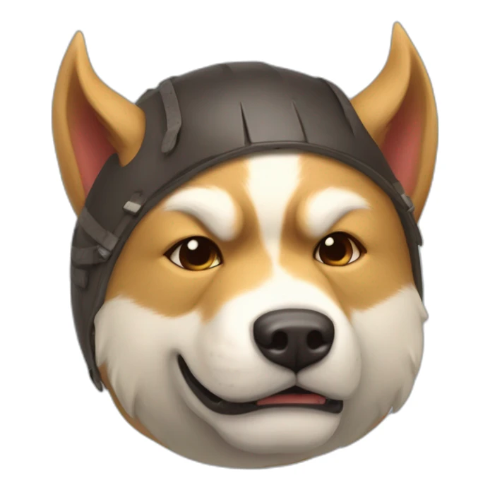 hog-rider-clash-royAL WITH AKITA INU HEAD sticker