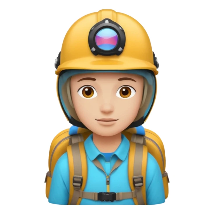Colorful Helmeted Traveler sticker