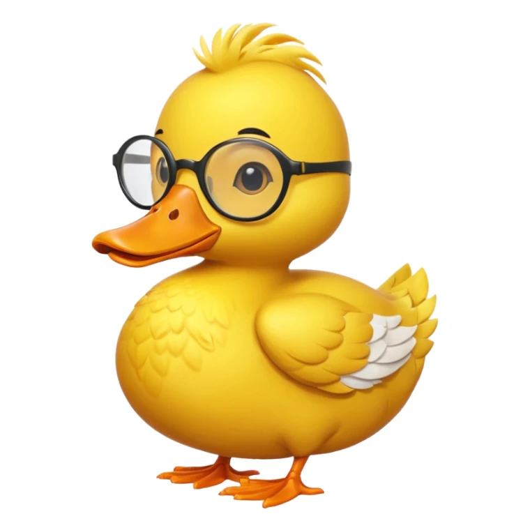 dame un pato amarillo con lentes de sol sticker