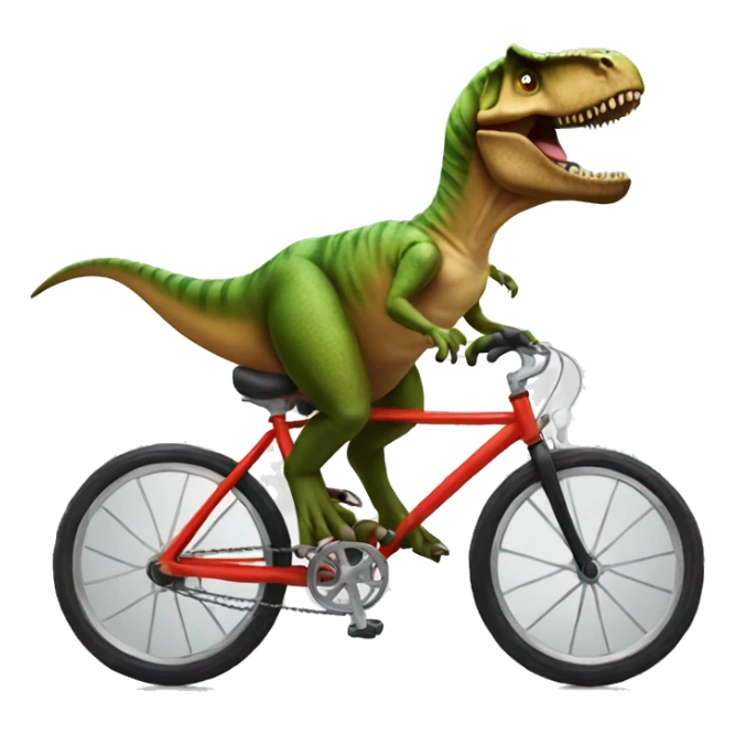 t-rex riding a bike sticker