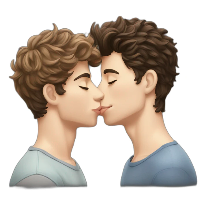 Shawn Mendes kissing Justin sticker