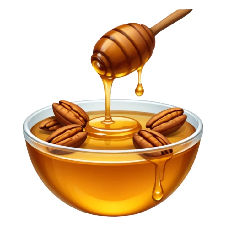 pecan nuts with honey dripping on them  sticker