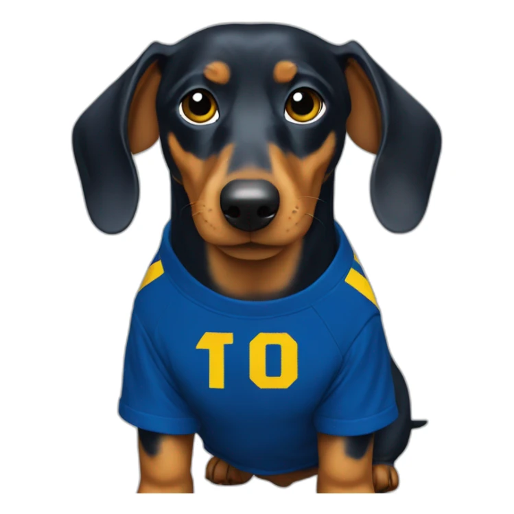 dachshund with Boca Juniors t-shirt sticker