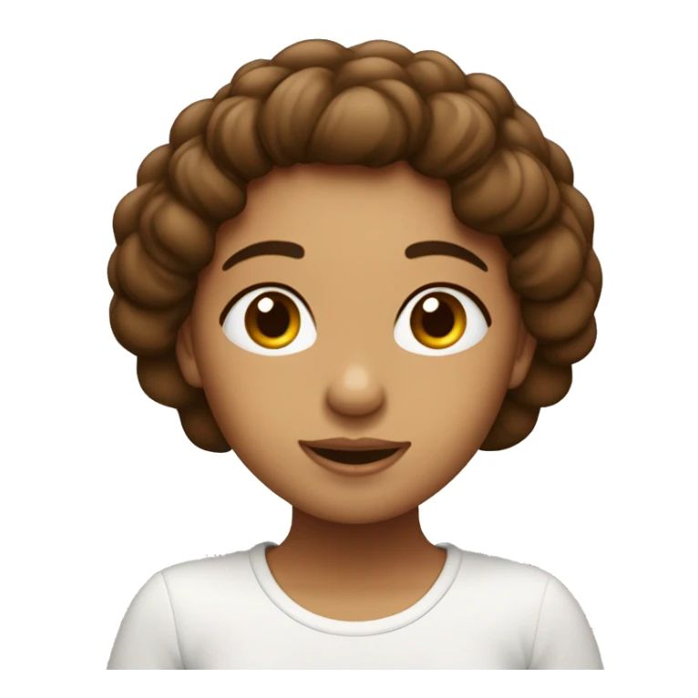 menina de cabelos marrons e pele branca meditando sticker