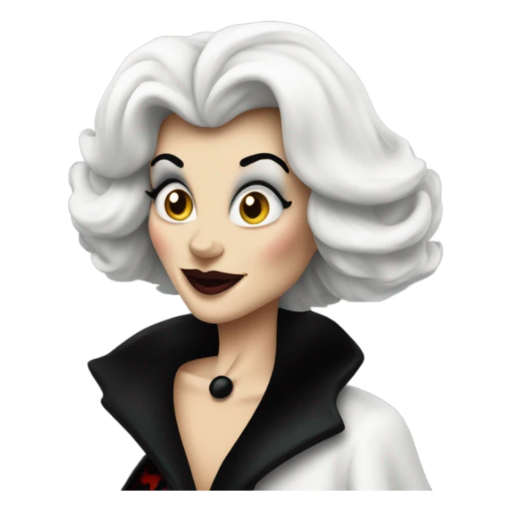Cruella de vill smoking  sticker