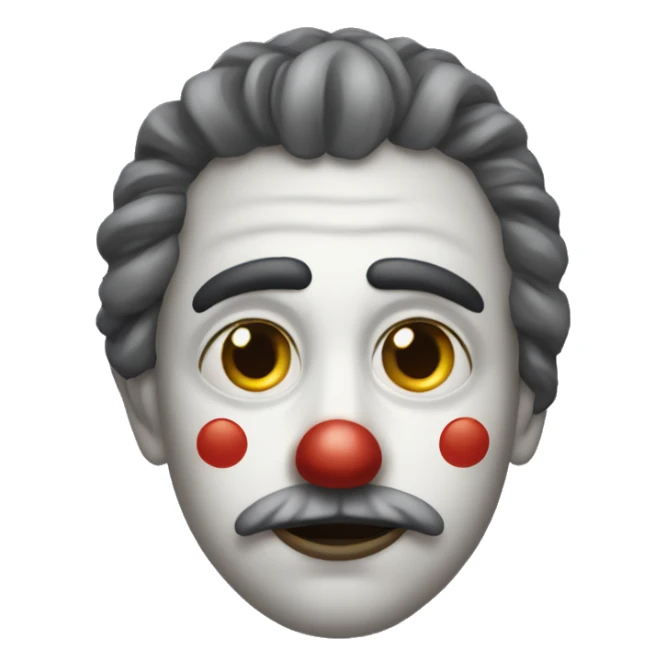 Una cara triste con una máscara de payaso  sticker