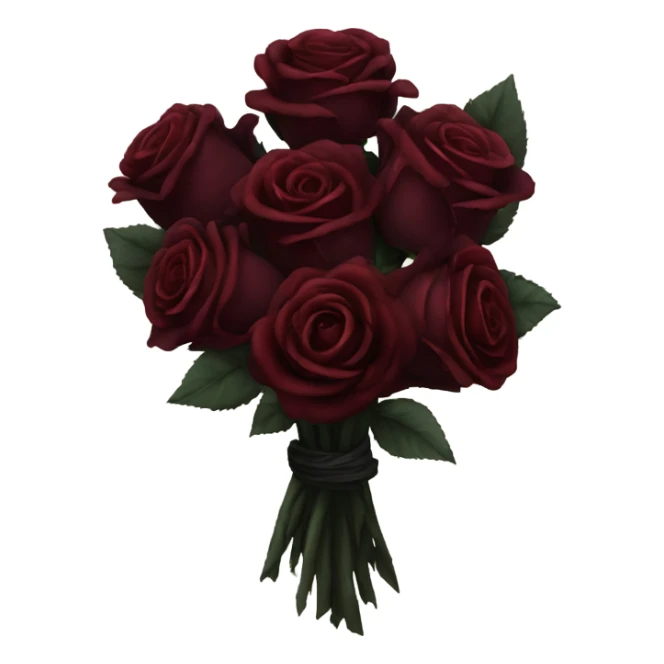 Bouquet of dark red roses gothic sticker