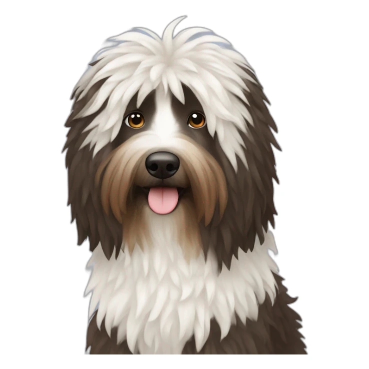ungarian brown and white puli sticker