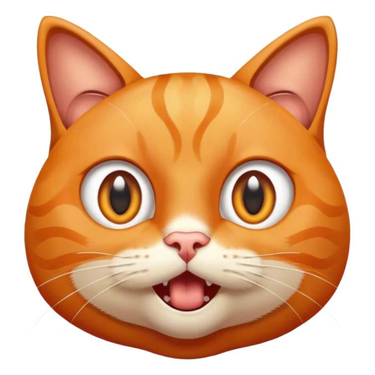 Orange cat wide eyes open mouth looks stunned sticker