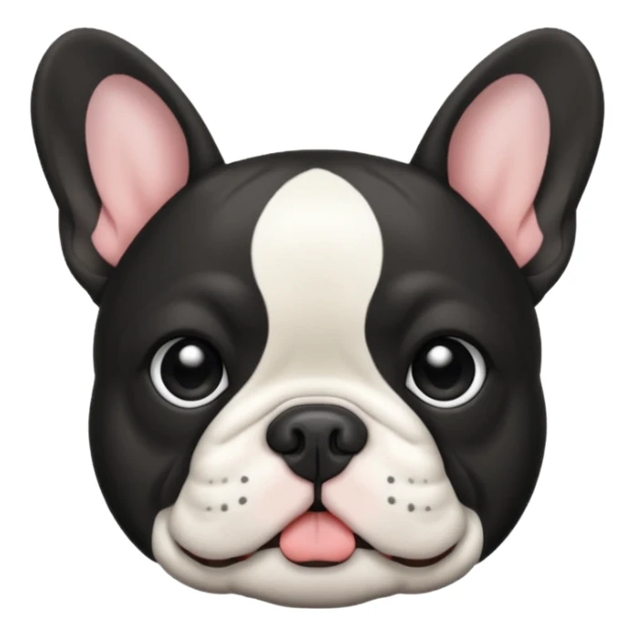 black & white french bulldog sticker