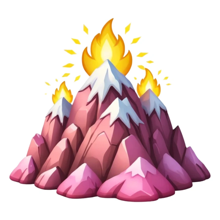 Montagne explose rose et jaune  sticker