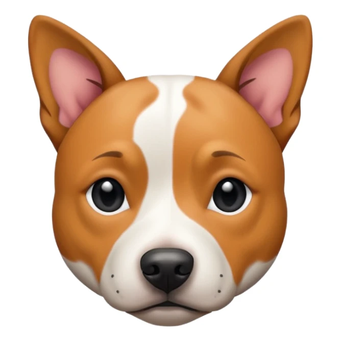 Pitbull Jack Russell Australian cattle dog mix with black spot on her butt  sticker