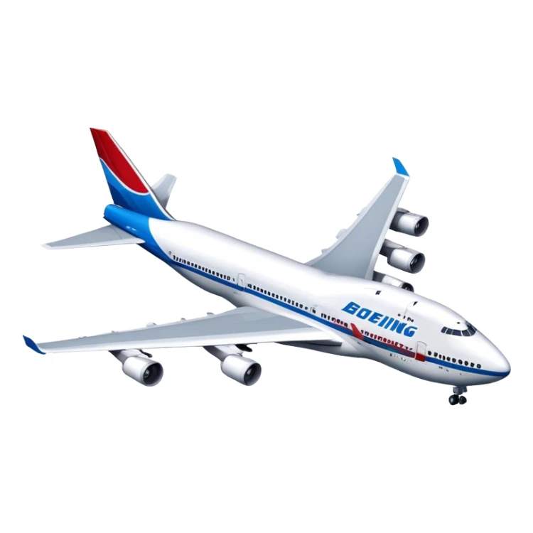 Boeing 747 - Boeing (Model Year: 2020) (Iconic colour: White with red and blue) sticker