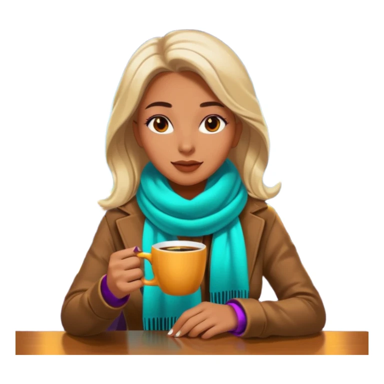 Woman with coffee , coffe shop with  neon glow, Midnight Wander. sticker
