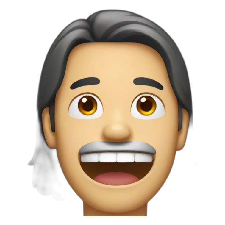 a person with a wide open mouth in profile sticker