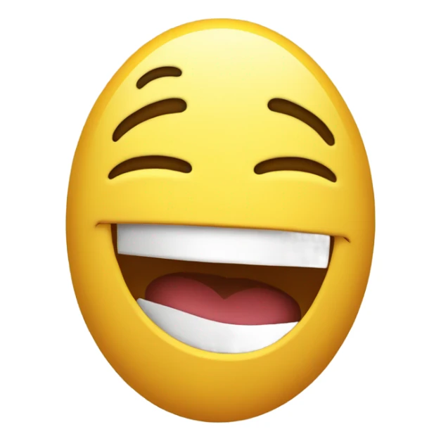 Laughing emoji with “haha” text floating around the face sticker