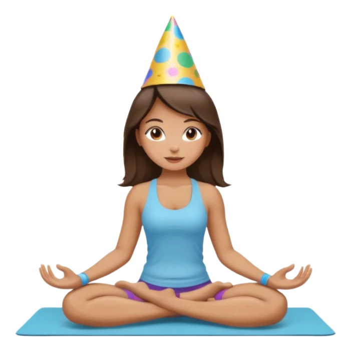 Yoga birthday girl brunette sticker