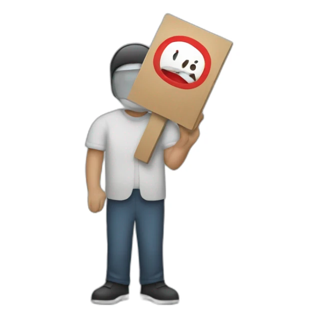 Placard of boycott in protest sticker