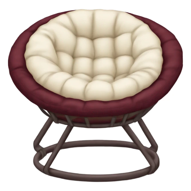 Cozy maroon and cream papasan chair sticker