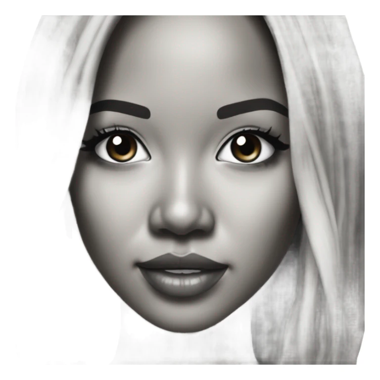 3d Hyper Realistic tattoo Karrueche Tran photo  sticker