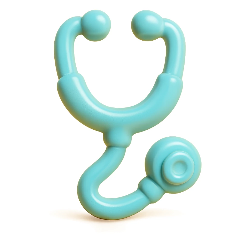 light pastel blue stethoscope, soft and cute sticker