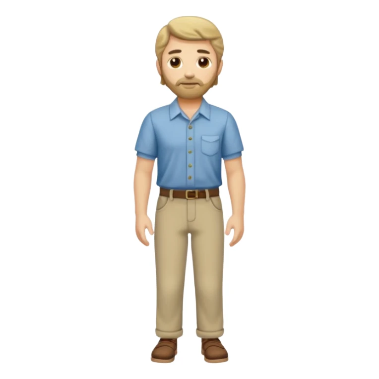 bullbody saint Joseph in casual shirt and pants sticker