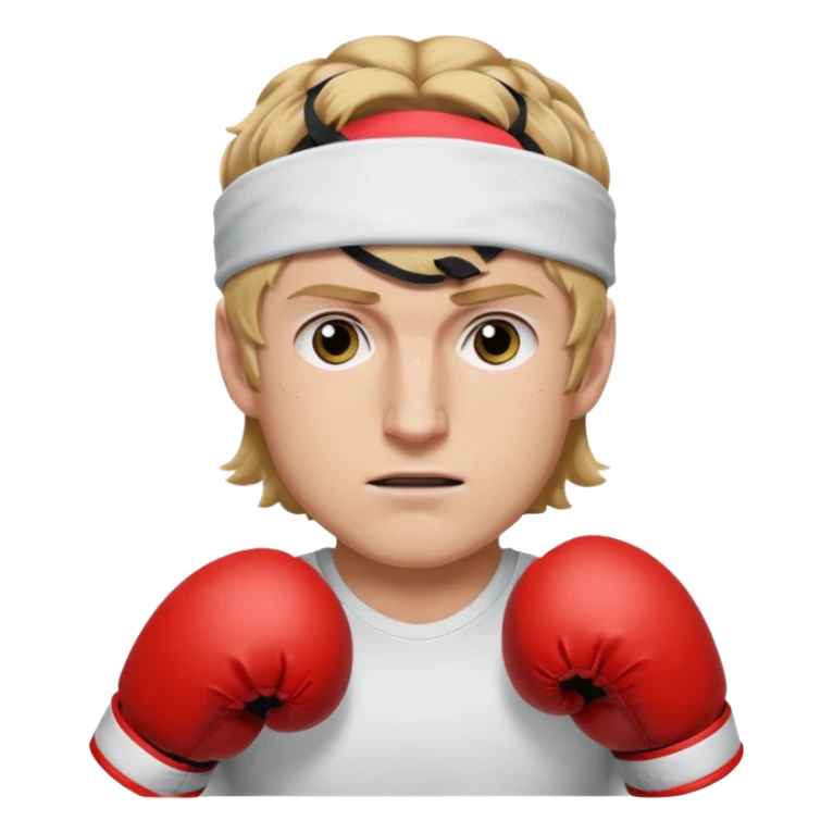 Logan Paul emoji, boxing gloves, headband, determined face sticker
